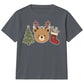 Festive Bear Antler Tree Stocking Christmas Kids T-Shirt