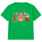 Festive Bear Antler Tree Stocking Christmas Kids T-Shirt