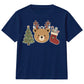 Festive Bear Antler Tree Stocking Christmas Kids T-Shirt
