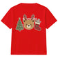 Festive Bear Antler Tree Stocking Christmas Kids T-Shirt