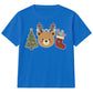 Festive Bear Antler Tree Stocking Christmas Kids T-Shirt