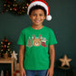 Festive Bear Antler Tree Stocking Christmas Kids T-Shirt