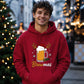 Festive Brewmas Beer Mug Antlers Christmas Unisex Hoodies
