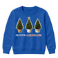 Festive Fabulous Potted Trees Art Christmas Kids Sweatshirt