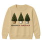Festive Fabulous Potted Trees Art Christmas Kids Sweatshirt