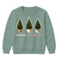 Festive Fabulous Potted Trees Art Christmas Kids Sweatshirt