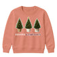 Festive Fabulous Potted Trees Art Christmas Kids Sweatshirt