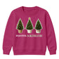 Festive Fabulous Potted Trees Art Christmas Kids Sweatshirt
