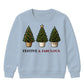 Festive Fabulous Potted Trees Art Christmas Kids Sweatshirt
