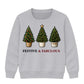 Festive Fabulous Potted Trees Art Christmas Kids Sweatshirt