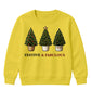 Festive Fabulous Potted Trees Art Christmas Kids Sweatshirt