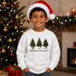 Festive Fabulous Potted Trees Art Christmas Kids Sweatshirt