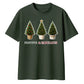 Festive Fabulous Potted Trees Christmas Oversized T-Shirt