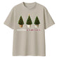 Festive Fabulous Potted Trees Christmas Oversized T-Shirt