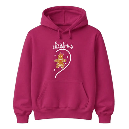 Festive Gingerbread Girl Graphic Christmas Unisex Hoodies