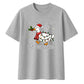 Festive Goose On The Loose Art Christmas Oversized T-Shirt