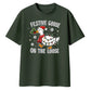Festive Goose On The Loose Art Christmas Oversized T-Shirt