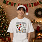 Festive Goose On The Loose Art Christmas Oversized T-Shirt