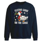 Festive Goose On The Loose Christmas Oversized Sweatshirt