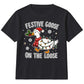 Festive Goose On The Loose Graphic Christmas Kids T-Shirt