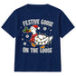 Festive Goose On The Loose Graphic Christmas Kids T-Shirt