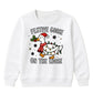 Festive Goose On The Loose Print Christmas Kids Sweatshirt