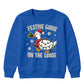 Festive Goose On The Loose Print Christmas Kids Sweatshirt