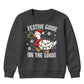 Festive Goose On The Loose Print Christmas Kids Sweatshirt
