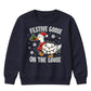 Festive Goose On The Loose Print Christmas Kids Sweatshirt