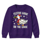 Festive Goose On The Loose Print Christmas Kids Sweatshirt