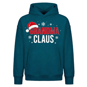 Festive Grandma Claus Holiday Christmas Oversized Hoodie