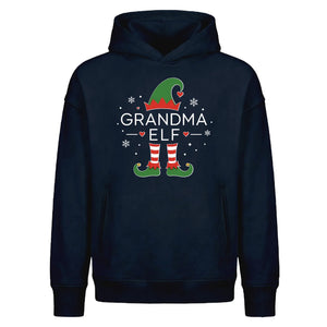 Festive Grandma Elf Holidays Christmas Oversized Hoodie