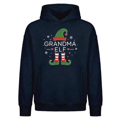 Festive Grandma Elf Holidays Christmas Oversized Hoodie
