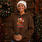 Festive highland cow graphic Christmas Oversized Hoodie