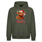 Festive highland cow graphic Christmas Oversized Hoodie