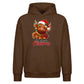 Festive highland cow graphic Christmas Oversized Hoodie