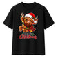 Festive highland cow graphic Christmas Oversized T-Shirt
