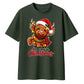 Festive highland cow graphic Christmas Oversized T-Shirt