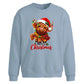 Festive highland cow lights Christmas Oversized Sweatshirt