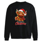 Festive highland cow lights Christmas Oversized Sweatshirt