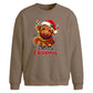 Festive highland cow lights Christmas Oversized Sweatshirt