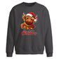 Festive highland cow lights Christmas Oversized Sweatshirt