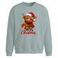 Festive highland cow lights Christmas Oversized Sweatshirt