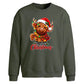 Festive highland cow lights Christmas Oversized Sweatshirt