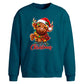 Festive highland cow lights Christmas Oversized Sweatshirt