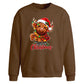 Festive highland cow lights Christmas Oversized Sweatshirt