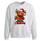 Festive highland cow lights Christmas Oversized Sweatshirt