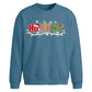 Festive Ho Ho Ho Lights Art Christmas Oversized Sweatshirt