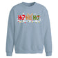 Festive Ho Ho Ho Lights Art Christmas Oversized Sweatshirt