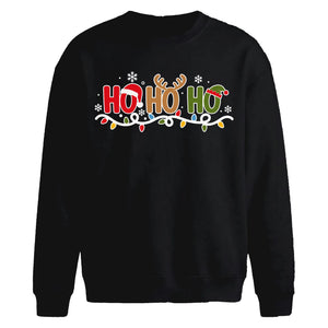 Festive Ho Ho Ho Lights Art Christmas Oversized Sweatshirt